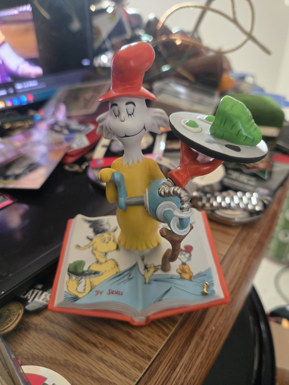 Dr. Seuss Yellow and Red Figurine Toy - Classic Character Collectible W Box